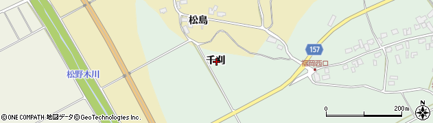 青森県五所川原市松野木千刈周辺の地図