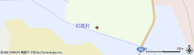 岩渡沢周辺の地図