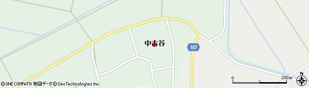 青森県つがる市木造下福原（中吉谷）周辺の地図
