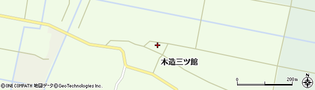 青森県つがる市木造三ツ館（泰）周辺の地図