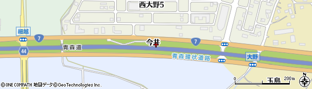 青森県青森市大野今井周辺の地図