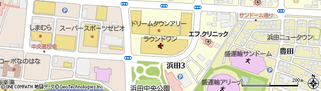 ラウンドワン青森店周辺の地図