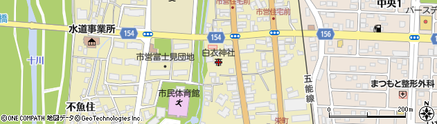 白衣神社周辺の地図