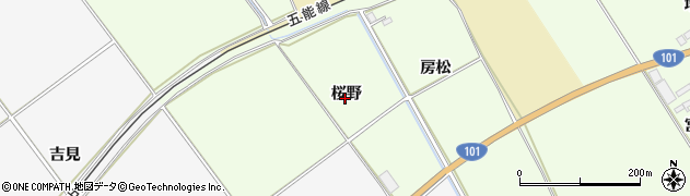 青森県つがる市柏広須（桜野）周辺の地図