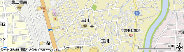 青森県青森市浜田（玉川）周辺の地図