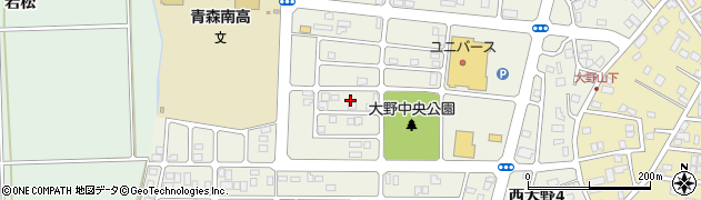 青森県青森市西大野周辺の地図