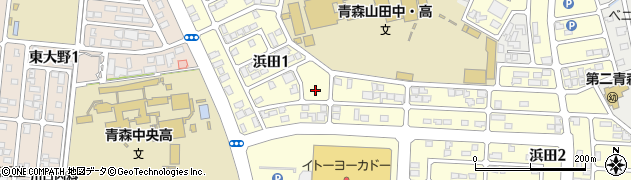 青森県青森市浜田板橋周辺の地図