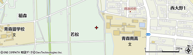 青森県青森市安田（若松）周辺の地図