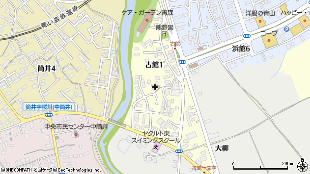 〒030-0946 青森県青森市古館の地図