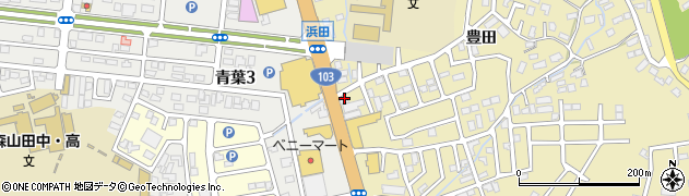 横浜家系ラーメン 木村家 青森観光通店周辺の地図