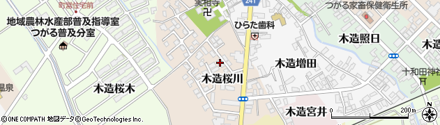 青森県つがる市木造桜川6-21周辺の地図