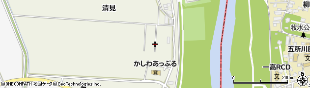 青森県つがる市柏鷺坂（清見）周辺の地図