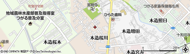 青森県つがる市木造桜川6-19周辺の地図