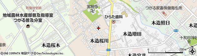 青森県つがる市木造桜川6周辺の地図