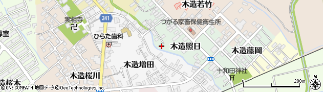 青森県つがる市木造照日17周辺の地図