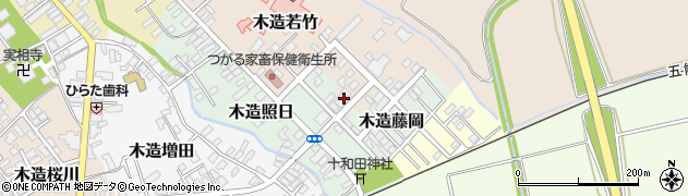 青森県つがる市木造若竹40周辺の地図