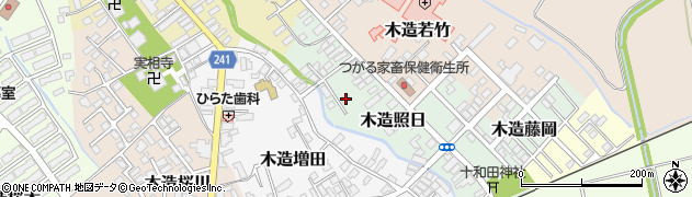 青森県つがる市木造照日16周辺の地図