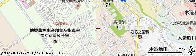 青森県つがる市木造桜川48周辺の地図