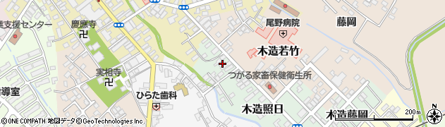 青森県つがる市木造照日24周辺の地図