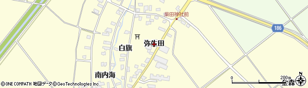 青森県つがる市木造柴田（弥生田）周辺の地図
