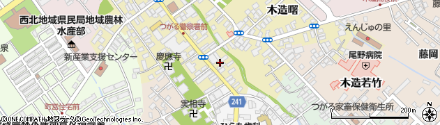 青森県つがる市木造千代町15周辺の地図
