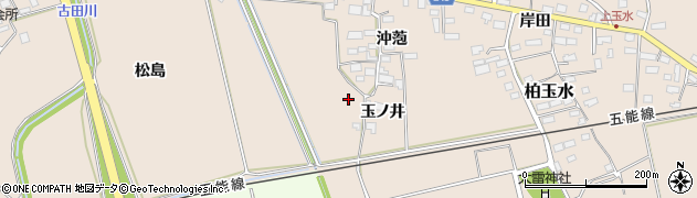 青森県つがる市柏玉水（玉ノ井）周辺の地図