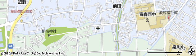 青森県青森市浪館平岡36周辺の地図