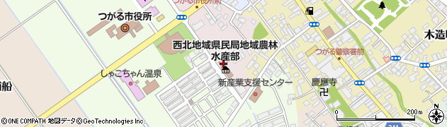 青森県西北地域県民局　地域連携部管理室つがる分室周辺の地図
