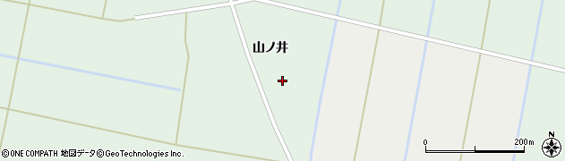 青森県つがる市木造下福原（山ノ井）周辺の地図