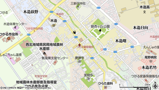 〒038-3145 青森県つがる市木造千代町の地図