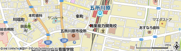 青森放送株式会社　五所川原支局周辺の地図