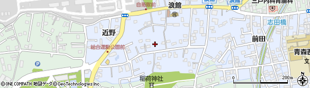 青森県青森市浪館平岡119周辺の地図