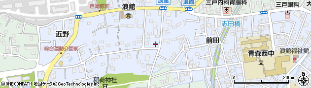 青森県青森市浪館平岡129周辺の地図