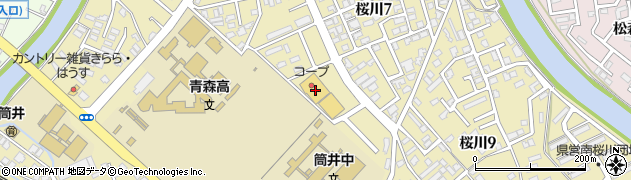 青森県民生活協同組合　さくら館周辺の地図