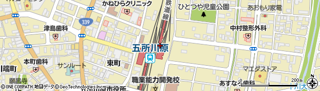 津軽五所川原駅周辺の地図