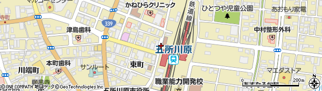 五所川原駅前周辺の地図