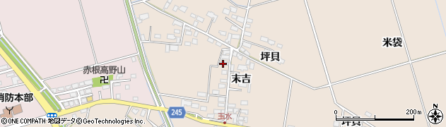 青森県つがる市柏玉水（末吉）周辺の地図
