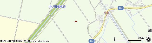 青森県つがる市木造中館周辺の地図