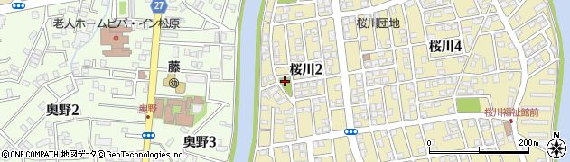 桜川西公園周辺の地図