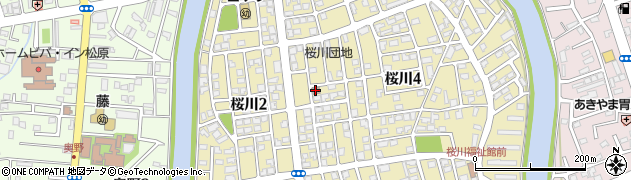 桜川簡易郵便局周辺の地図