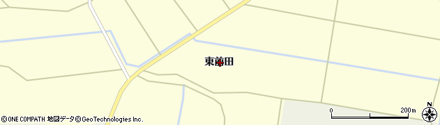 青森県つがる市木造吹原東前田周辺の地図
