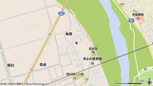 〒037-0076 青森県五所川原市小曲の地図