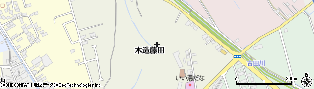 青森県つがる市木造藤田周辺の地図