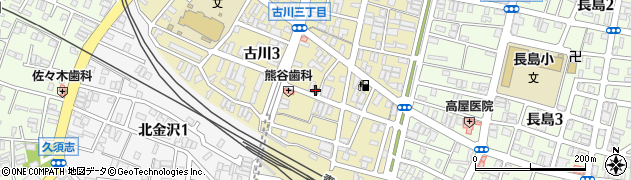 青森古川三郵便局周辺の地図