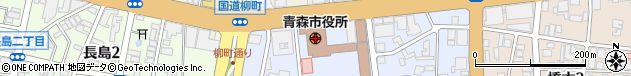 青森県青森市周辺の地図