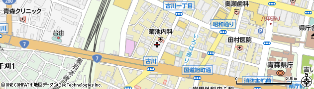 中央古川駐車場周辺の地図