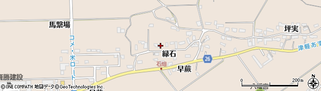 青森県五所川原市一野坪（緑石）周辺の地図