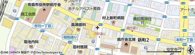 青森県青森市新町周辺の地図