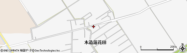 青森県つがる市木造蓮花田（村盛）周辺の地図