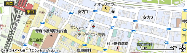 アパホテル青森駅東周辺の地図